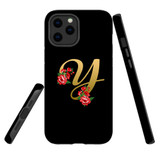 For iPhone 12 Pro Max Case, Tough Protective Back Cover, Embellished Letter Y | Protective Cases | iCoverLover.com.au