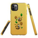 For iPhone 11 Pro Case, Tough Protective Back Cover, Honey Bees | Protective Cases | iCoverLover.com.au