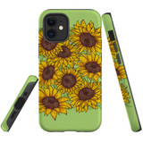 For iPhone 14 Plus Case Tough Protective Cover, Sunflowers | Shielding Cases | iCoverLover.com.au