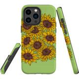 For iPhone 14 Pro Max Case Tough Protective Cover, Sunflowers | Shielding Cases | iCoverLover.com.au