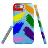 For iPhone 8+ Plus/7+ Plus Case, Tough Protective Back Cover, Rainbow Brushes | Protective Cases | iCoverLover.com.au