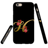 For iPhone 6 & 6S Case, Tough Protective Back Cover, Embellished Letter H | Protective Cases | iCoverLover.com.au