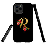 For iPhone 12 Pro Max Case, Tough Protective Back Cover, Embellished Letter R | Protective Cases | iCoverLover.com.au