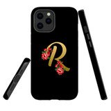 For iPhone 12 / 12 Pro Case, Tough Protective Back Cover, Embellished Letter R | Protective Cases | iCoverLover.com.au