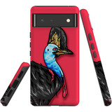 For Google Pixel 6 Case, Protective Back Cover,Cassowary Portrait | Shielding Cases | iCoverLover.com.au