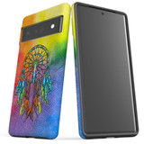 For Google Pixel 6 Pro Case Tough Protective Cover Colourful Dreamcatcher