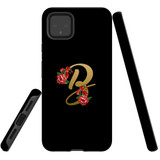 For Google Pixel 7, 6 Pro, 5, 4A 5G, 4A, 4 XL, 4 Case, Tough Protective Back Cover, Embellished Letter B | Protective Cases | iCoverLover.com.au