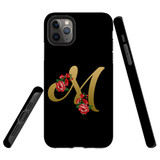 For iPhone 11 Pro Case, Tough Protective Back Cover, Embellished Letter M | Protective Cases | iCoverLover.com.au