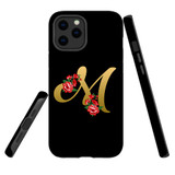 For iPhone 12 Pro Max Case, Tough Protective Back Cover, Embellished Letter M | Protective Cases | iCoverLover.com.au