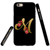 For iPhone 6 & 6S Case, Tough Protective Back Cover, Embellished Letter M | Protective Cases | iCoverLover.com.au