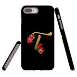 For iPhone 8+ Plus/7+ Plus Case, Tough Protective Back Cover, Embellished Letter T | Protective Cases | iCoverLover.com.au