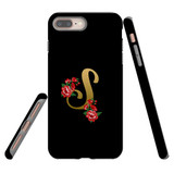 For iPhone 8+ Plus/7+ Plus Case, Tough Protective Back Cover, Embellished Letter S | Protective Cases | iCoverLover.com.au