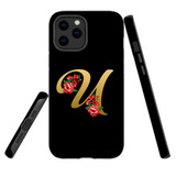 For iPhone 12 Pro Max Case, Tough Protective Back Cover, Embellished Letter U | Protective Cases | iCoverLover.com.au