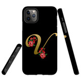 For iPhone 14 Pro Max, 14 Pro, 14 & Older Case, Protective Back Cover, Embellished Letter V | Protective Cases | iCoverLover.com.au