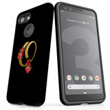 For Google Pixel 3 Case, Tough Protective Back Cover, Embellished Letter O | Protective Cases | iCoverLover.com.au