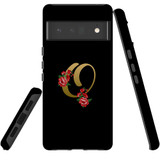 For Google Pixel 6 Pro Case Tough Protective Cover Embellished Letter O