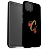 For Google Pixel 5/4a 5G,4a,4 XL,4/3XL,3 Case, Tough Protective Back Cover, Embellished Letter C | Protective Cases | iCoverLover.com.au