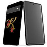For Google Pixel 6 Pro Case Tough Protective Cover Embellished Letter K