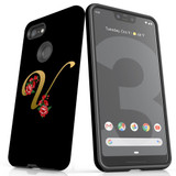 For Google Pixel 3 XL Case, Tough Protective Back Cover, Embellished Letter V | Protective Cases | iCoverLover.com.au