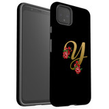 For Google Pixel 5/4a 5G,4a,4 XL,4/3XL,3 Case, Tough Protective Back Cover, Embellished Letter Y | Protective Cases | iCoverLover.com.au