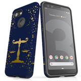 For Google Pixel 3 Case, Tough Protective Back Cover, Libra Drawing | Protective Cases | iCoverLover.com.au