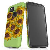 For Google Pixel 4a Case, Tough Protective Back Cover, Sunflowers | Protective Cases | iCoverLover.com.au