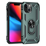 For iPhone 13 Pro Max, 13, 13 Pro, 13 mini Case, Protective Shockproof TPU/PC Cover, Ring Holder, Dark Green | Armour Cases | iCoverLover.com.au