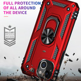For iPhone 13 Pro Max, 13 Pro, 13 mini Case, Protective Shockproof TPU/PC Cover, Ring Holder, Red | Armour Cases | iCoverLover.com.au