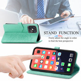 For iPhone 13 Pro Max, 13, 13 Pro, 13 mini Case, Mandala Design Wallet Cover, Green | PU Leather Cases | iCoverLover.com.au
