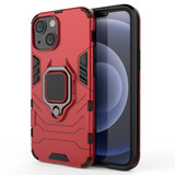 For iPhone 13 Pro Max, 13, 13 Pro, 13 mini Case, Shockproof PC/TPU Protective Cover with Magnetic Ring Holder, Red | Plastic Cases | iCoverLover.com.au
