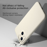 For iPhone 13 Pro Max, 13, 13 Pro, 13 mini Case, Liquid Silicone Flannel Lined Back Cover, White | Plastic Cases | iCoverLover.com.au
