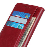 For iPhone 13 Pro Max, 13, 13 Pro, 13 mini Case, Retro PU Leather Wallet Cover, Copper Accents, Wine Red | PU Leather Cases | iCoverLover.com.au