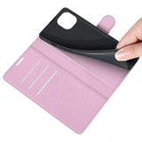 For iPhone 13/13 mini Case, Lychee Wallet Folio Cover, Kickstand, Pink | PU Leather Cases | iCoverLover.com.au