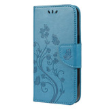 For iPhone 13 Pro Max, 13, 13 Pro, 13 mini Case, Playful Butterflies PU Leather Wallet Cover, Stand, Blue | PU Leather Cases | iCoverLover.com.au