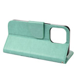 For iPhone 13 Pro Max, 13, 13 Pro, 13 mini Case, Playful Butterflies PU Leather Wallet Cover, Stand, Green | PU Leather Cases | iCoverLover.com.au