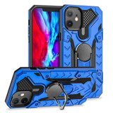 For iPhone 13 Case Tough Protective Cover Magnetic Ring Holder Blue