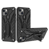 iPhone 13 Mini Case, Armour Strong Shockproof Tough Cover with Kickstand, Black