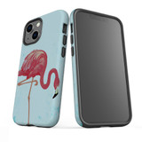 For iPhone 14 Pro Max/14 Pro/14 Plus/14, 13 Pro Max, 13 Pro, 13, 13 mini Case, Protective Back Cover, Vintage Flamingo | Shockproof Cases | iCoverLover.com.au