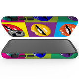 For iPhone 14 Pro Max/14 Pro/14 Plus/14, 13 Pro Max, 13 Pro, 13, 13 mini Case, Protective Back Cover, Pop Art Lips | Shockproof Cases | iCoverLover.com.au