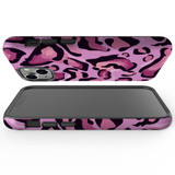 For iPhone 14 Pro Max/14 Pro/14 Plus/14, 13 Pro Max, 13 Pro, 13, 13 mini Case, Protective Back Cover, Magenta Leopard Pattern | Shockproof Cases | iCoverLover.com.au