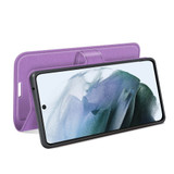 For Samsung Galaxy S21 FE Case, Lychee Texture, Protective PU Leather Wallet Cover, Purple | iCoverLover.com.au