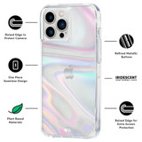 Case-Mate Case for iPhone 13 & 12 Models, Iridescent Cover, Soap Bubble | iCoverLover Australia