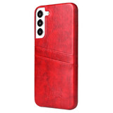 For Samsung Galaxy S22+ Plus Case Deluxe Leather Protective Cover Red