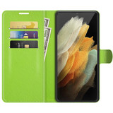 For Samsung Galaxy S22 Ultra/S22+ Plus/S22 Case, Lychee Texture Folio PU Leather Wallet Cover, Green | Folio Cases | iCoverLover.com.au