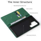 Samsung Galaxy S22 Ultra, S22+ Plus, S22 Case, Real Leather Fierre Shann Crocodile Pattern Cover, Green | iCoverLover AU