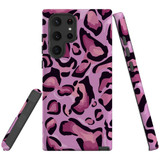 For Samsung Galaxy S22 Ultra Case, Protective Back Cover, Magenta Leopard Pattern | Shielding Cases | iCoverLover.com.au