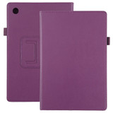 For Samsung Galaxy Tab A8 10.5in (2021) Case, Lychee Texture Solid Colour, PU Leather Cover, Purple | Folio Cases | iCoverLover.com.au