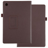 For Samsung Galaxy Tab A8 10.5in (2021) Case, Lychee Texture Solid Colour, PU Leather Cover, Brown | Folio Cases | iCoverLover.com.au