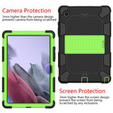 For Samsung Galaxy Tab A8 10.5in (2021) Case, Protective Armour Cover, Stand, Black + Yellow Green | Shielding Cases | iCoverLover.com.au