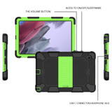 For Samsung Galaxy Tab A8 10.5in (2021) Case, Protective Armour Cover, Stand, Black + Yellow Green | Shielding Cases | iCoverLover.com.au